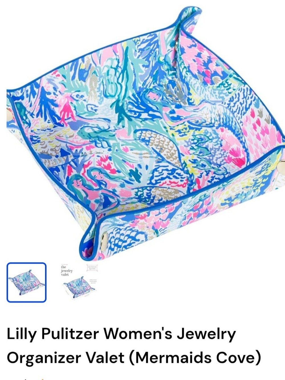 Lilly Pulitzer Jewelry Tray in Blue, Pink, Aqua & White
